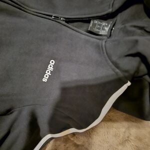 Adidas Black Jacket with White Logo